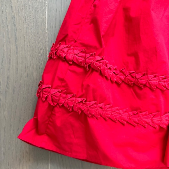 NWT Rhode Daya smocked red POPPY poplin cotton mini dress poppy puff sleeve 4 - Picture 6 of 6